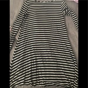 Simple black and white stripped dress